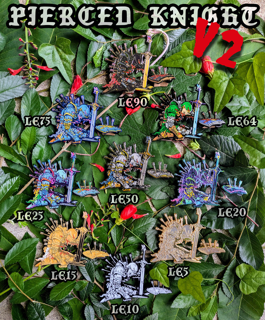 V2 Pierced Knight Enamel PIn