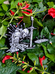 V2 Pierced Knight Enamel PIn
