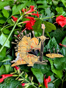 V2 Pierced Knight Enamel PIn