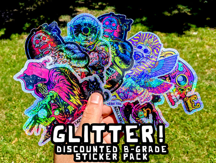 B-Grade Glitter Sticker packs (discounted)