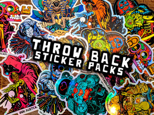 Throwback Sticker Packs! (plain and holographic)